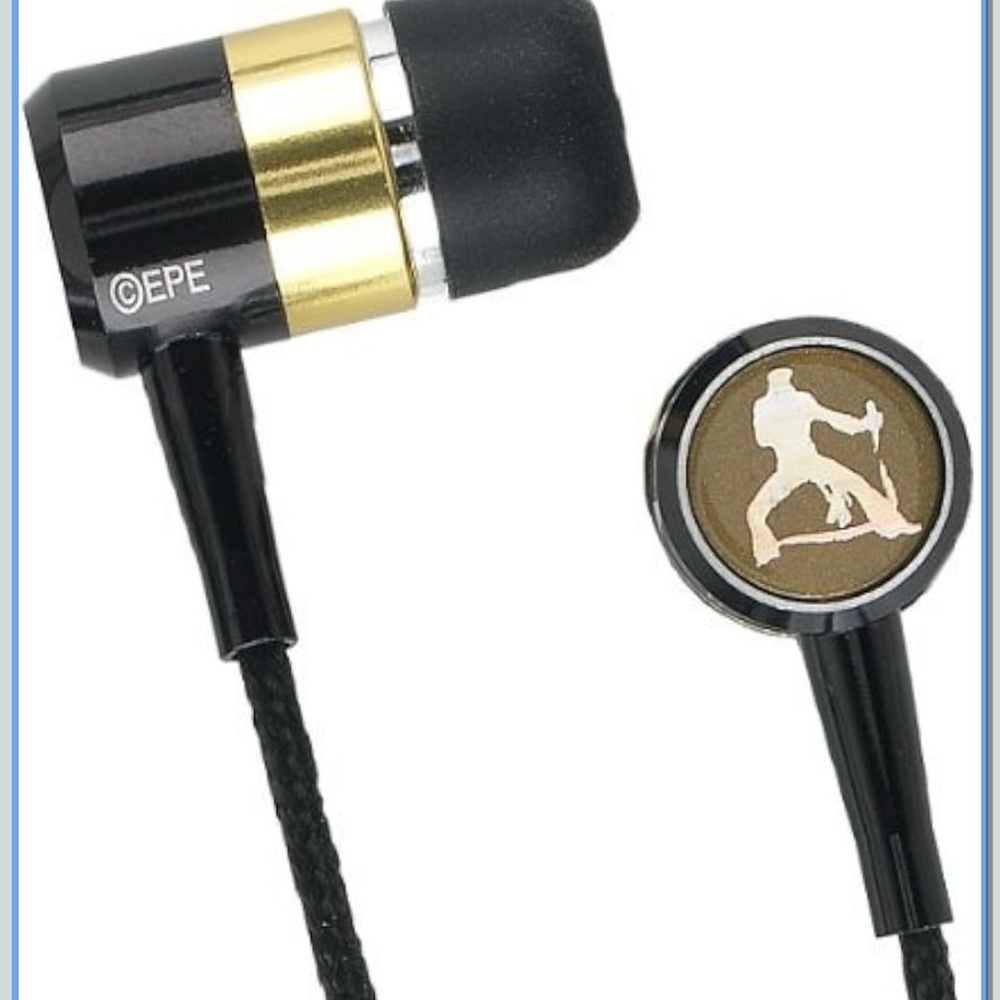Elvis Black and Gold In-Ear Headphones- Brand New and Never Opened.